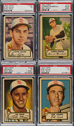 1952 Topps "Canadian" Gray Back St. Louis Browns PSA-Graded Complete Team Set (6)