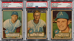 1952 Topps "Canadian" Gray Back Philadelphia Athletics PSA-Graded Complete Team Set (3)