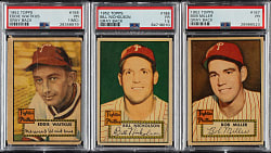 1952 Topps "Canadian" Gray Back Philadelphia Phillies PSA-Graded Complete Team Set (3)