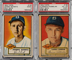 1952 Topps "Canadian" Gray Back Brooklyn Dodgers PSA-Graded Complete Team Set (2)
