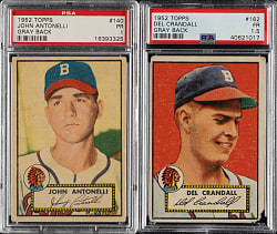 1952 Topps "Canadian" Gray Back Boston Braves PSA-Graded Complete Team Set (2)