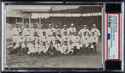 1909 PC765 A. C. Dietsche Detroit Tigers Team Postcard with Ty Cobb PSA POOR 1