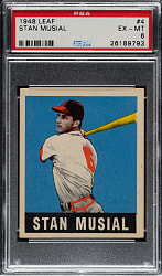 1948-1949 Leaf #4 Stan Musial Rookie PSA EX-MT 6