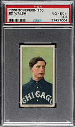 1909-1911 T206 White Border Ed Walsh PSA VG-EX+ 4.5 - Sovereign 150 Back