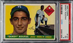 1955 Topps #123 Sandy Koufax Rookie PSA EX 5