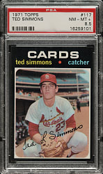 1971 Topps #117 Ted Simmons Rookie PSA NM-MT+ 8.5