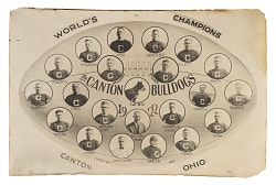 1922 Canton Bulldogs World's Champions Team Composite Display