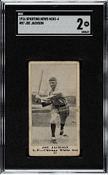 1916 M101-4 Sporting News #87 Joe Jackson SGC GOOD 2