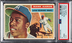 1956 Topps #31 Hank Aaron White Back PSA MINT 9