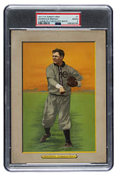 1911 T3 Turkey Red #1 Mordecai Brown PSA GOOD 2