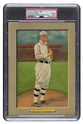 1911 T3 Turkey Red #87 Eddie Collins PSA GOOD 2 (MK) - Advertising Back