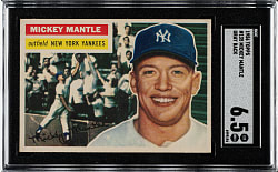1956 Topps #135 Mickey Mantle Gray Back SGC EX/MT+ 6.5