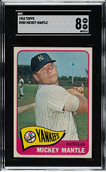 1965 Topps #350 Mickey Mantle SGC NM/MT 8