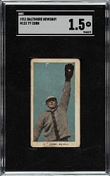 1911 M131 Baltimore News Newsboys Ty Cobb SGC FAIR 1.5 - One of Only Four Total Examples Graded!
