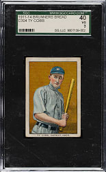 1911-1914 D304 Brunners Bread Ty Cobb SGC VG 40