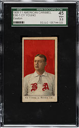 1909-1911 E90-1 American Caramel Cy Young Boston SGC VG+ 45