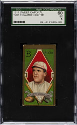 1911 T205 Gold Border Eddie Cicotte SGC EX 60
