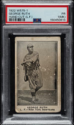 1922 W575-1 Babe Ruth PSA POOR 1 (MK) - Diamond Confectionery Company Stamped Reverse!