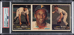 1957 Topps Salesman-Sample Three-Card Advertising Panel with Roberto Clemente