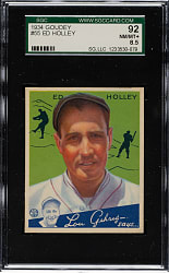 1934 R320 Goudey #55 Ed Holley SGC NM/MT+ 92