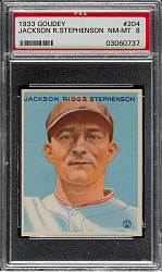 1933 R319 Goudey #204 Riggs Stephenson PSA NM-MT 8