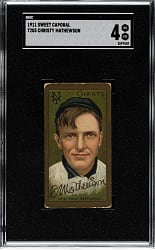 1911 T205 Gold Border Christy Mathewson SGC VG/EX 4