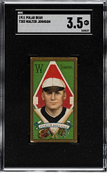 1911 T205 Gold Border Walter Johnson SGC VG+ 3.5 - Polar Bear Back