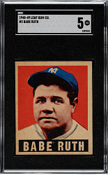 1948-1949 Leaf #3 Babe Ruth SGC EX 5