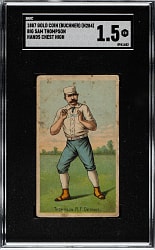 1887 N284 Buchner Gold Coin Sam Thompson Hands Chest High SGC FAIR 1.5