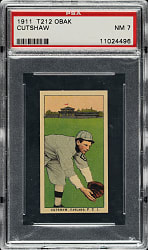 1911 T212 Obak Cigarettes George Cutshaw PSA NM 7 - 1 of 3 - Highest Graded!