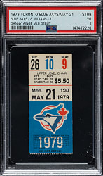May 21, 1979 Toronto Blue Jays (vs. Cleveland Indians) Ticket Stub PSA VG 3 - Danny Ainge MLB Debut