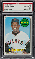 1969 Topps #190 Willie Mays PSA NM-MT+ 8.5