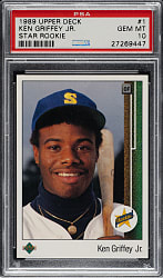 1989 Upper Deck #1 Ken Griffey Jr. Rookie PSA GEM MINT 10