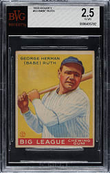 1933 R319 Goudey #53 Babe Ruth BVG G-VG 2.5