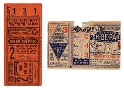 1931 Philadelphia Athletics vs. St. Louis Cardinals World Series Game 2 and 3 Ticket Stub Pair
