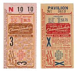 1944 St. Louis Cardinals (vs. St. Louis Browns) World Series Ticket Stub Pair