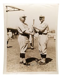 Circa 1922 Hughie Jennings and John McGraw Original International Newsreel Photograph PSA/DNA Type I