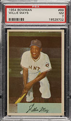 1954 Bowman #89 Willie Mays PSA NM 7
