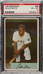 1954 Bowman #89 Willie Mays PSA EX-MT 6