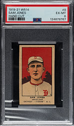 1920-1921 W514 #8 Sam Jones PSA EX-MT 6
