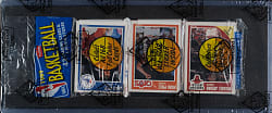 1989-1990 Fleer Basketball Unopened Rack Pack - Michael Jordan on Top and Michael Jordan Sticker on Back - BBCE