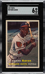 1957 Topps #20 Hank Aaron SGC EX/NM 6