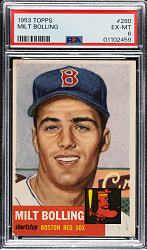 1953 Topps #280 Milt Bolling Short Print PSA EX-MT 6