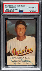 1954 Esskay Hot Dogs Orioles Ray Murray PSA Authentic
