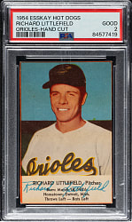 1954 Esskay Hot Dogs Orioles Richard Littlefield PSA GOOD 2 - 1 of 1 - Highest Graded!