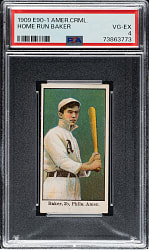 1909-1911 E90-1 American Caramel Home Run Baker PSA VG-EX 4