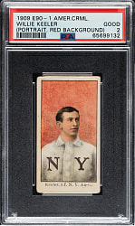 1909-1911 E90-1 American Caramel Willie Keeler Portrait Pink Background PSA GOOD 2