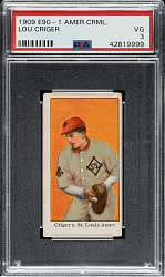 1909-1911 E90-1 American Caramel Lou Criger PSA VG 3