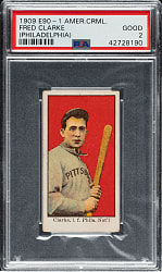 1909-1911 E90-1 American Caramel Fred Clarke Philadelphia PSA GOOD 2