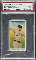 1909-1911 E90-1 American Caramel George Stone No Hands Visible PSA VG+ 3.5